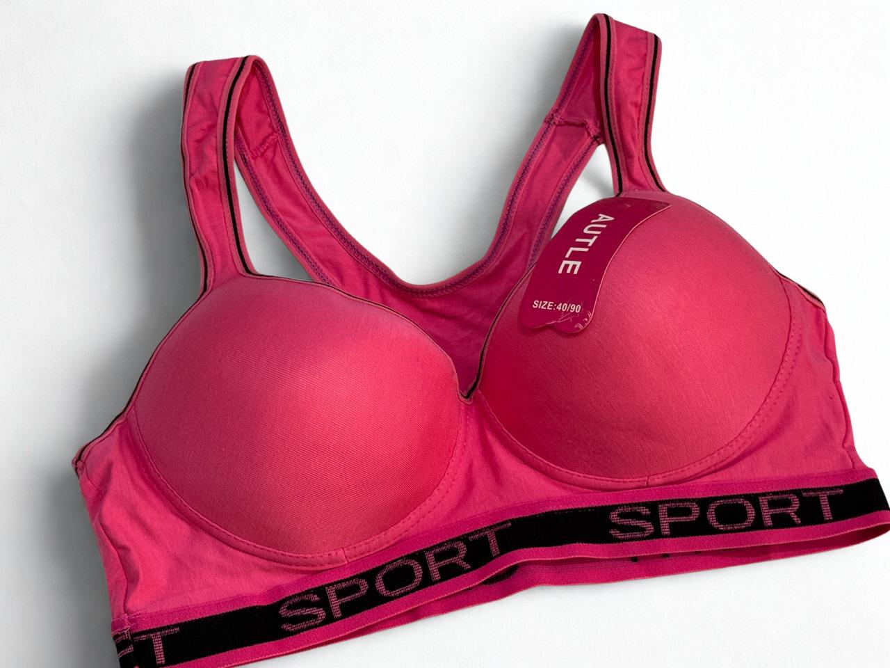 Plus-Size Wire-Free Cotton Sports Bra • Lightly Padded Racerback Gym Bra – Sizes 40-46