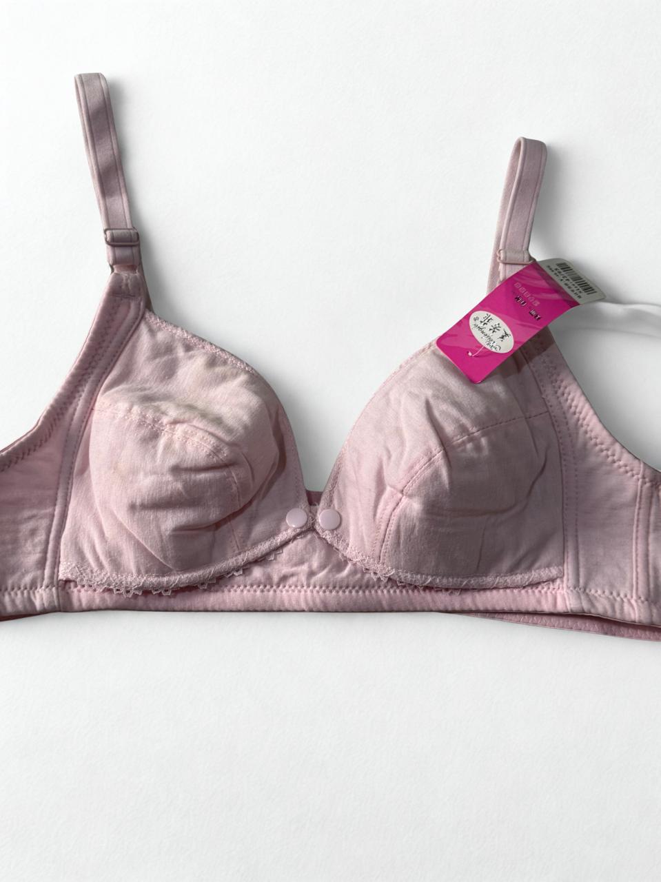 2-Pc Front Open Lightly Padded Cotton Nursing Bra – Maternity & New Moms (Sizes 34–40)