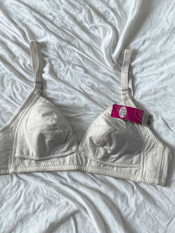 2-Pc Front Open Lightly Padded Cotton Nursing Bra – Maternity & New Moms (Sizes 34–40)