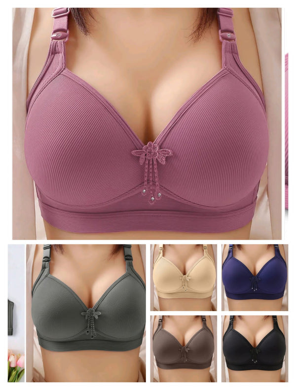 Wireless Foam-Padded Lifting Bra – Non-Wired Comfort for C-D Cups | Adjustable Straps|36-42