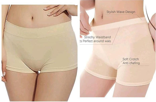 Women’s High Waist Boxer Panty – Seamless Comfort | Skin Color