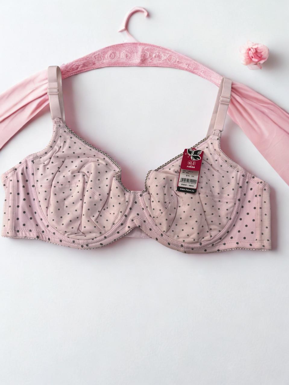 Pink Front Open Feeding Bra – Cotton Light Padded Ring Push-Up | Size 34C to 40C |