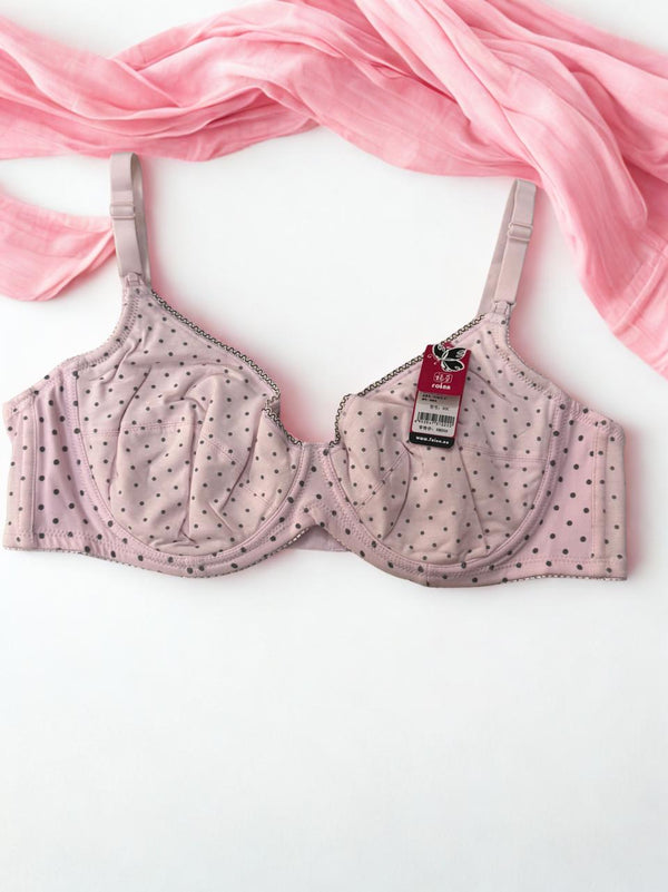 Pink Front Open Feeding Bra – Cotton Light Padded Ring Push-Up | Size 34C to 40C |
