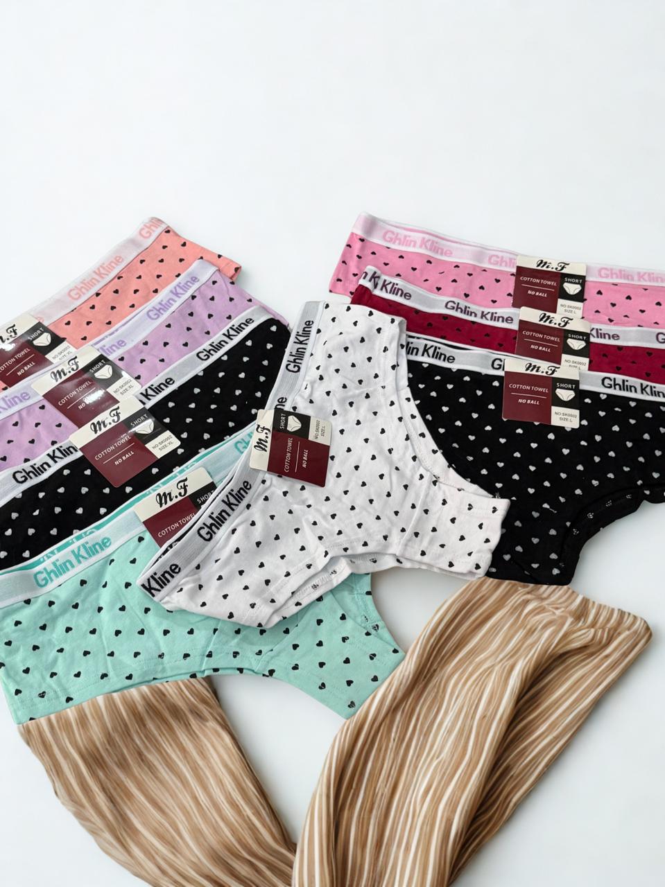Pack of 2 Cotton Panties Heart print for Women – Random Colors | Medium, Large & XL Sizes