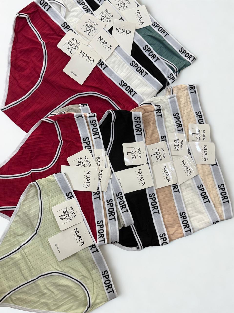 Pack of 2 Sport Style Cotton Panties – Random Colors | Sizes M, L & XL