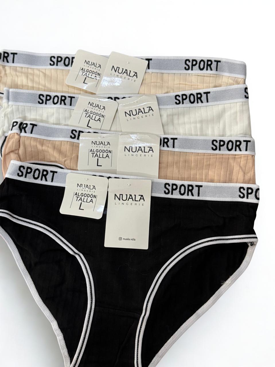 Pack of 2 Sport Style Cotton Panties – Random Colors | Sizes M, L & XL