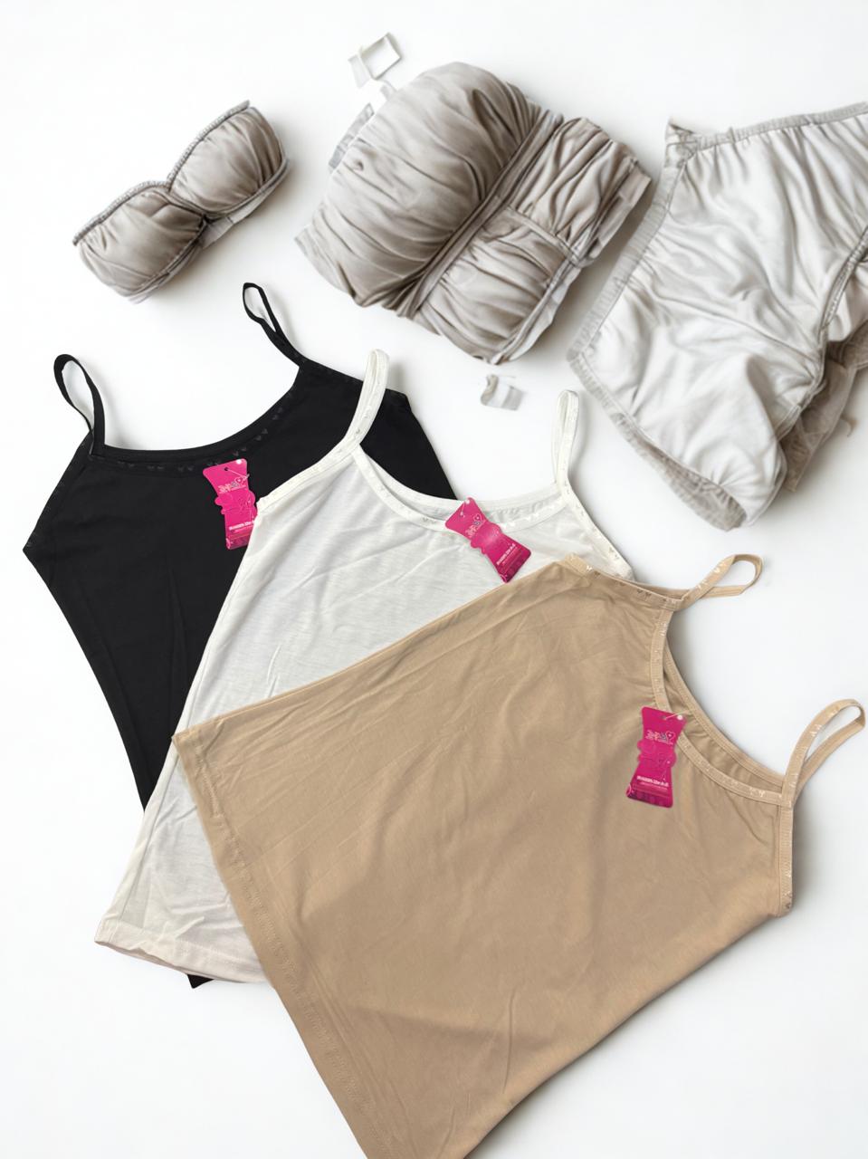 Women’s Cotton Spaghetti Strap Camisole – Slim Fit Tank Top for Daily Wear