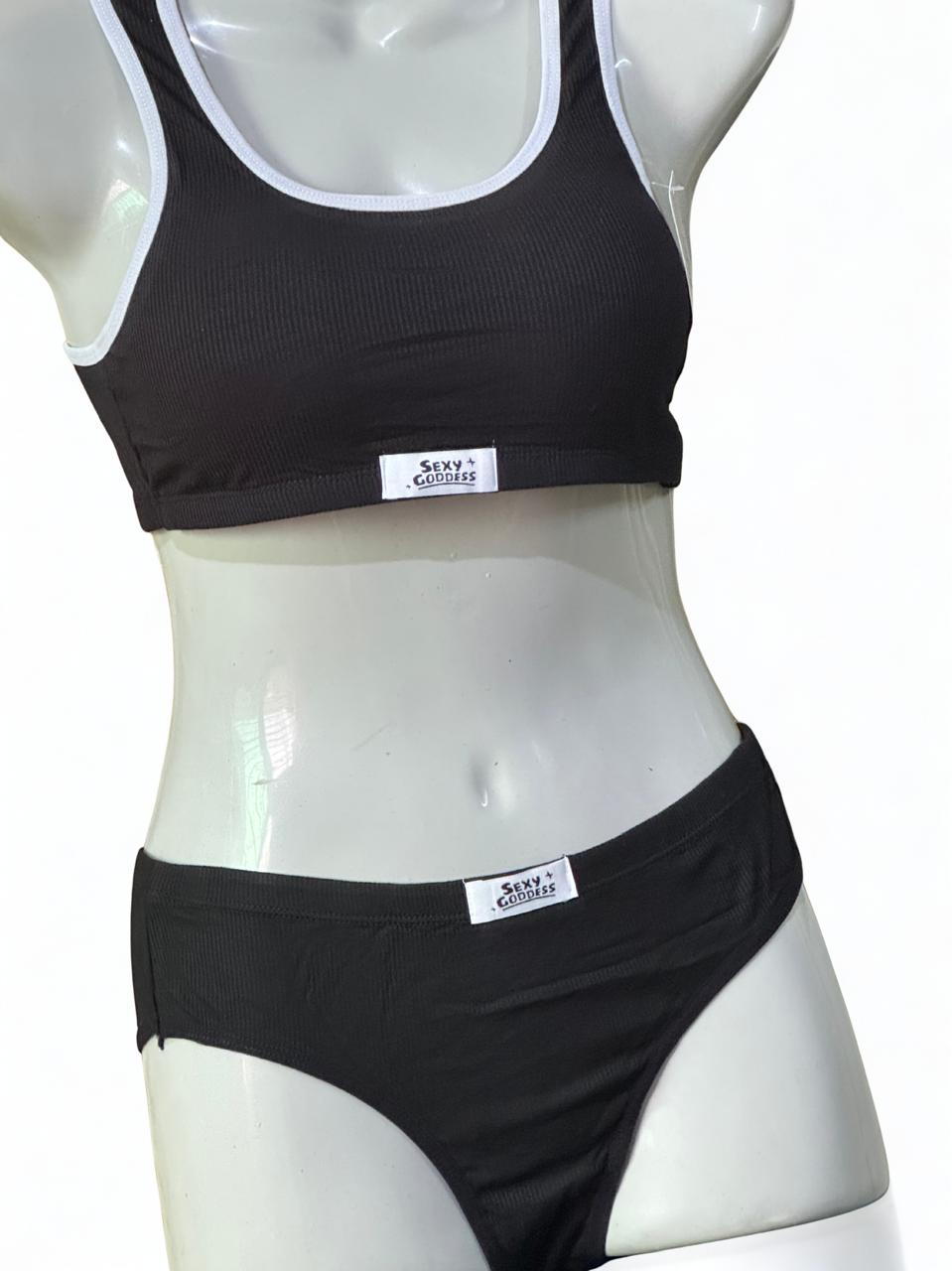 Sports Bra & Panties Set – Wireless, Removable Padding & Free‑Size Comfort
