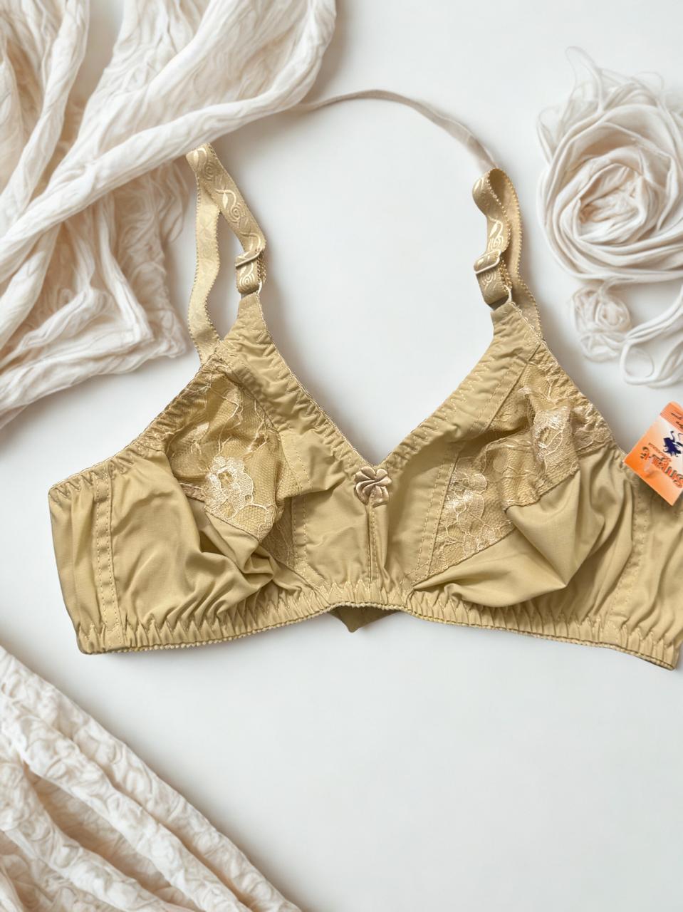 Cotton Non Padded Bras for Women – Skin & Black, Comfortable Everyday Wear, Sizes 32-42