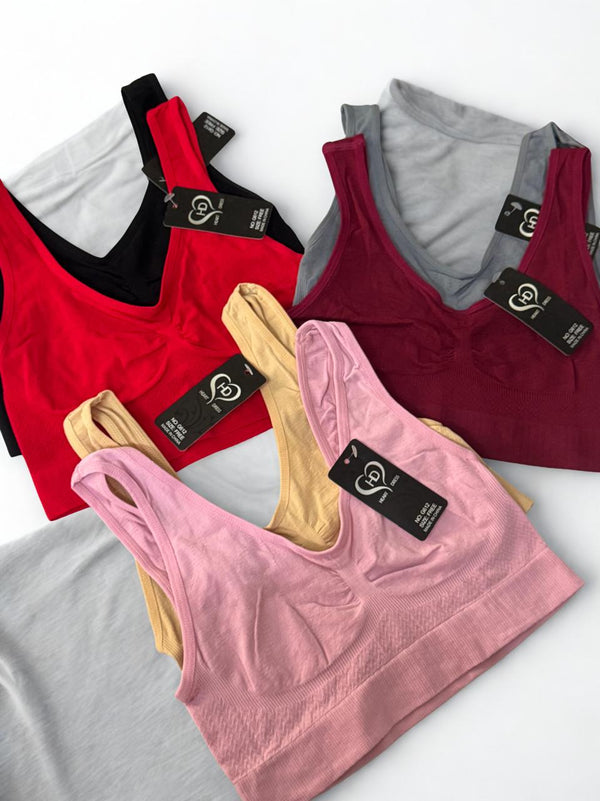 Pack of 2 Air Bras – Free Size | Seamless Comfort Bra for Women | Multi Colors | Wire-Free Soft Stretch Fabric