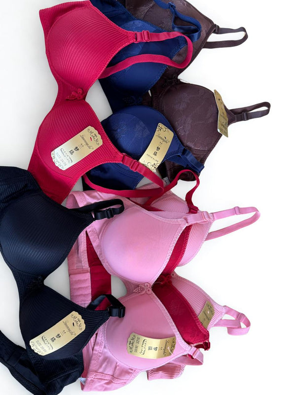 Pack of 2 Premium Padded Bras – Random Colors & Designs | Everyday Comfort Economy Set (Sizes 32–36)