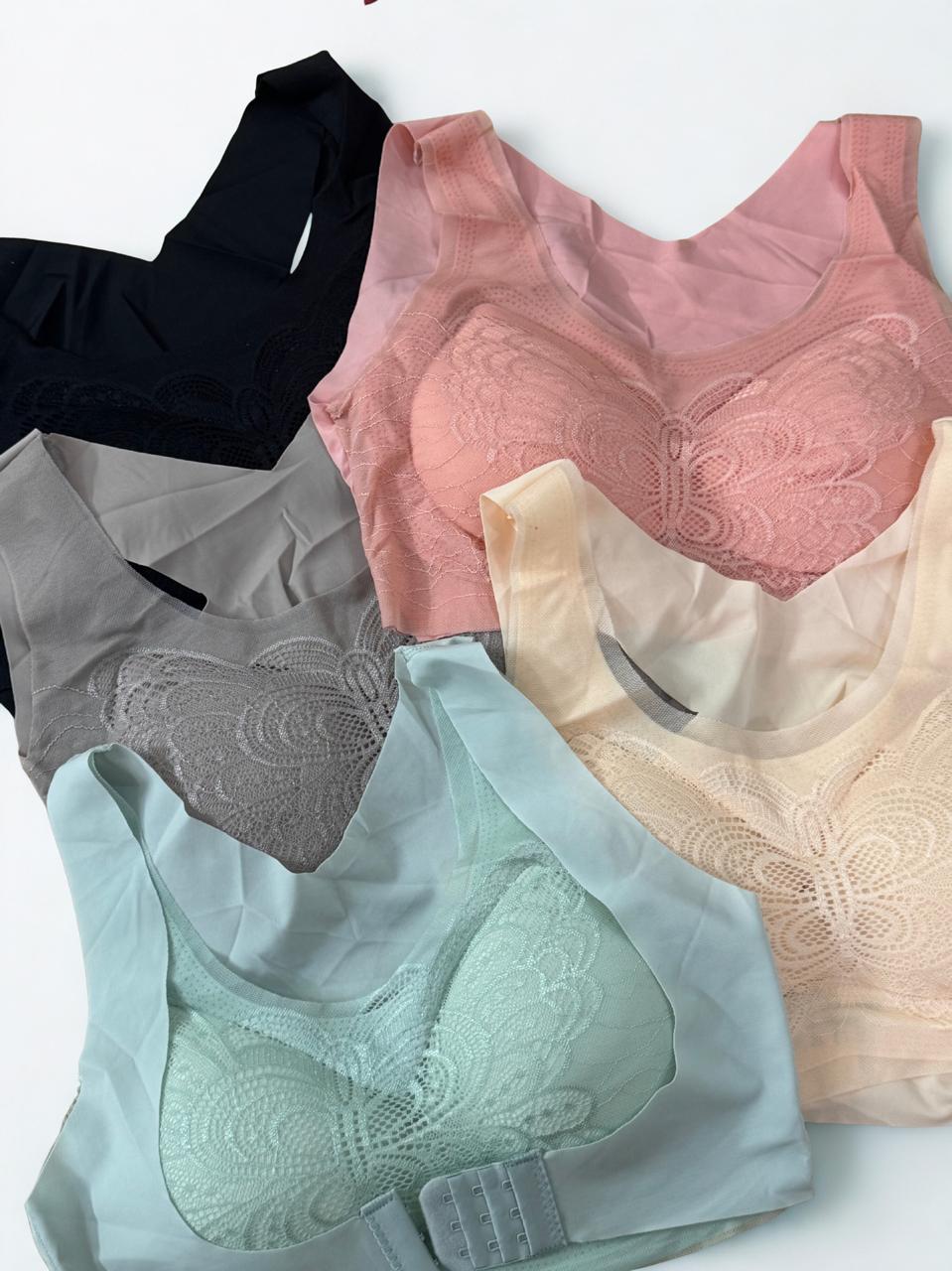 Women’s Butterfly Lace Seamless Comfort Bra | Non-Wired Full Support