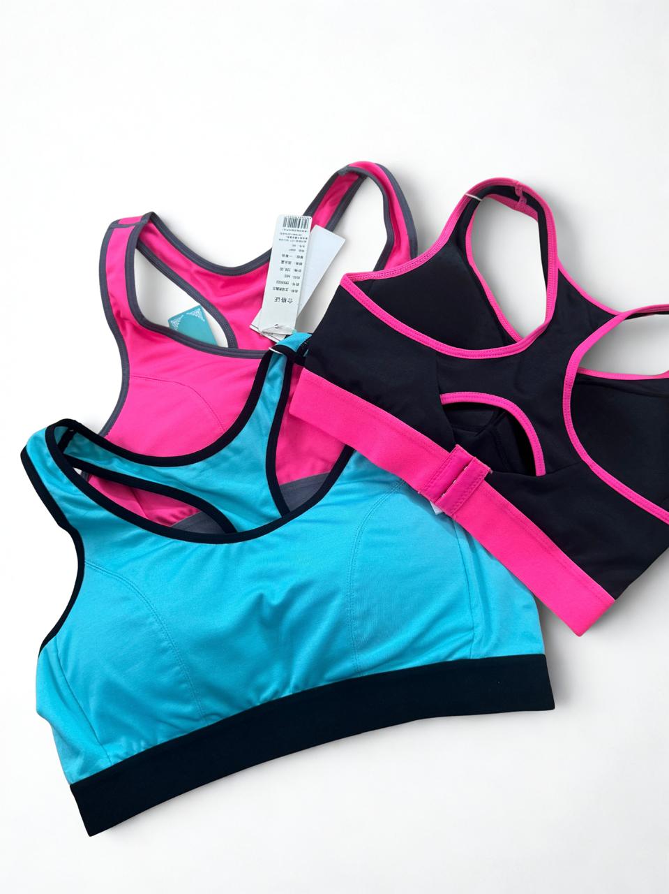 High Support Racerback Sports Bra for Women – Padded Gym & Active Wear (Random Colors)