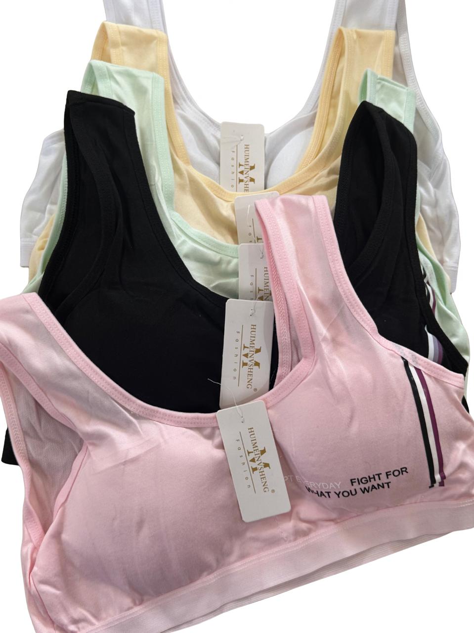Pack of 2 Teen Girls Malai Cotton Training Bra – Soft Free Size Beginner Bra (Random Colors)