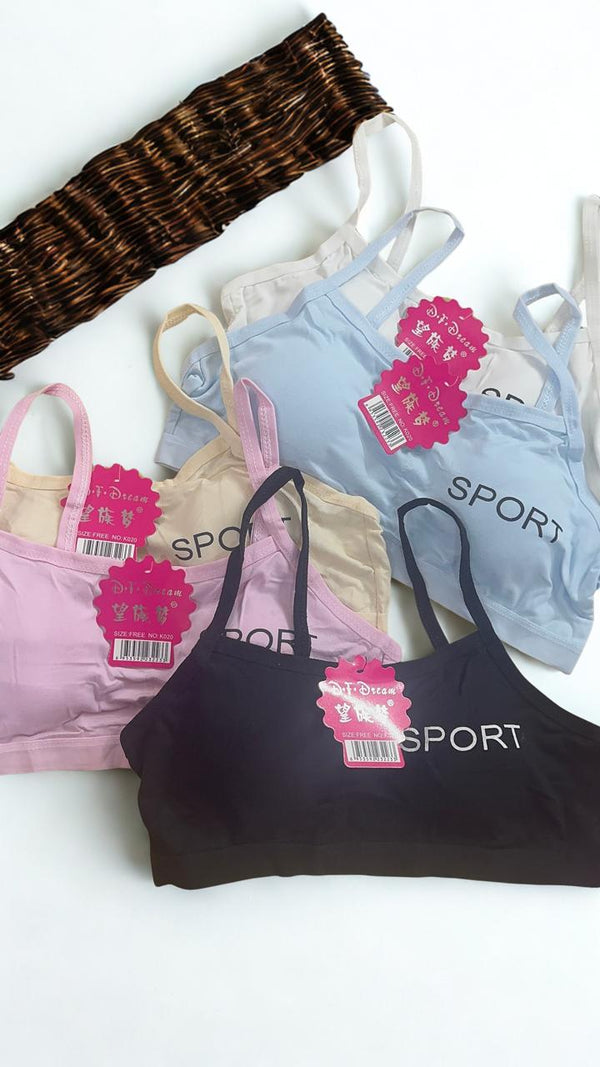 Pack of 2 Teen Training Bras Pakistan | Soft Cotton Sports Bras for Girls
