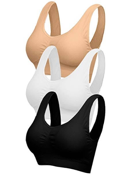 Silken Pack of 2 Air Bras for Women – Seamless Wireless Comfort Bras | Skin, White & Black Colors