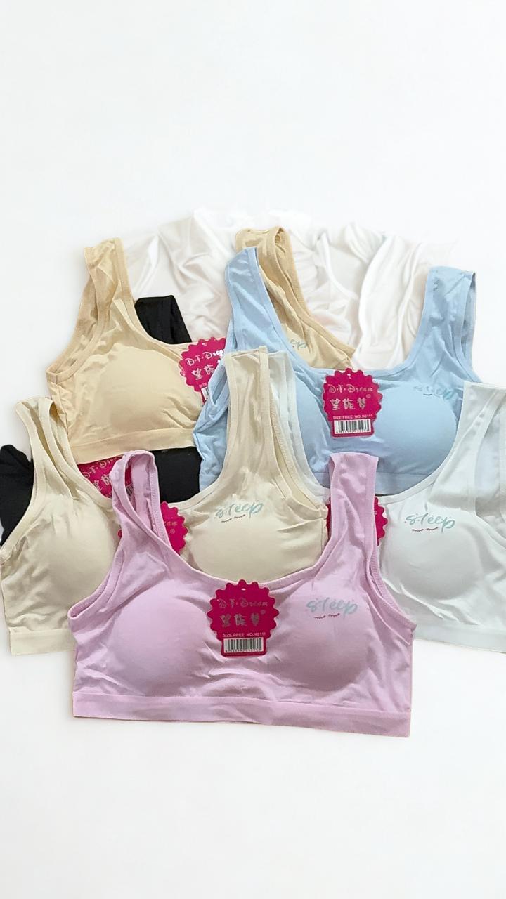 Pack of 4 Teen Girls Training Bras – Soft Padded Stretch Cotton Beginner Bras for Teens & Young Girls