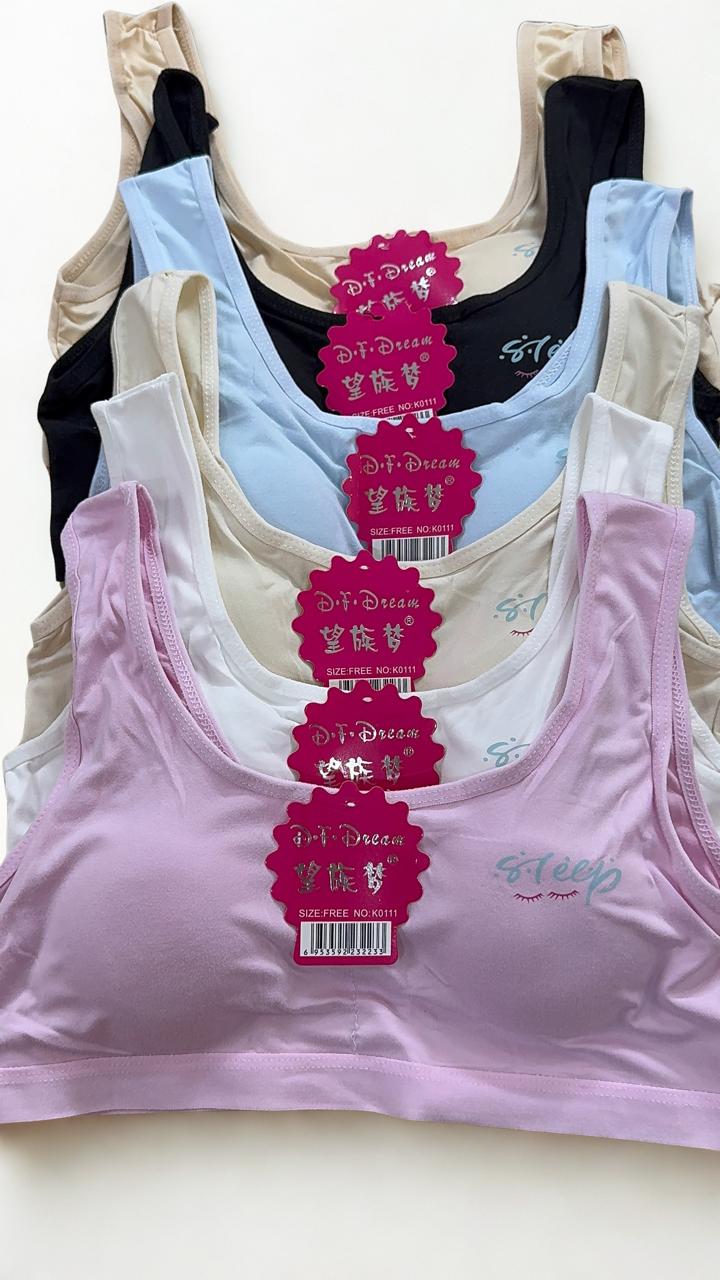 Pack of 4 Teen Girls Training Bras – Soft Padded Stretch Cotton Beginner Bras for Teens & Young Girls
