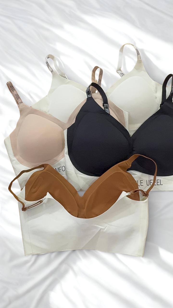 Silken Seamless Soft Padded Wireless Bra for Women – Medium to XXL