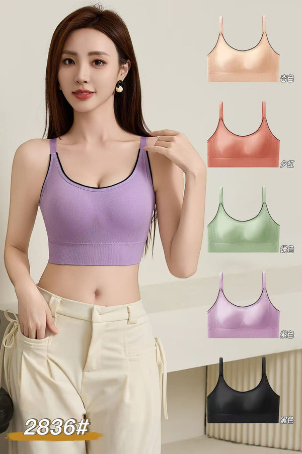 Silken Pack of 2 Wireless Neck Bralette Cami Bras for Women & Girls | Soft Stretch Sports Bra Bundle