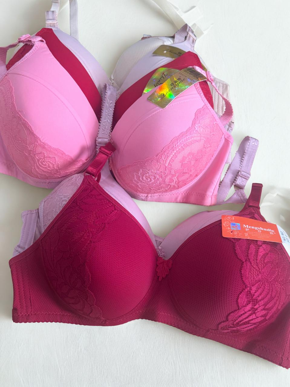 Pack of 2 Plus Size D Cup Bras for Women | Light Padded | Full Coverage | Random Colors & Designs