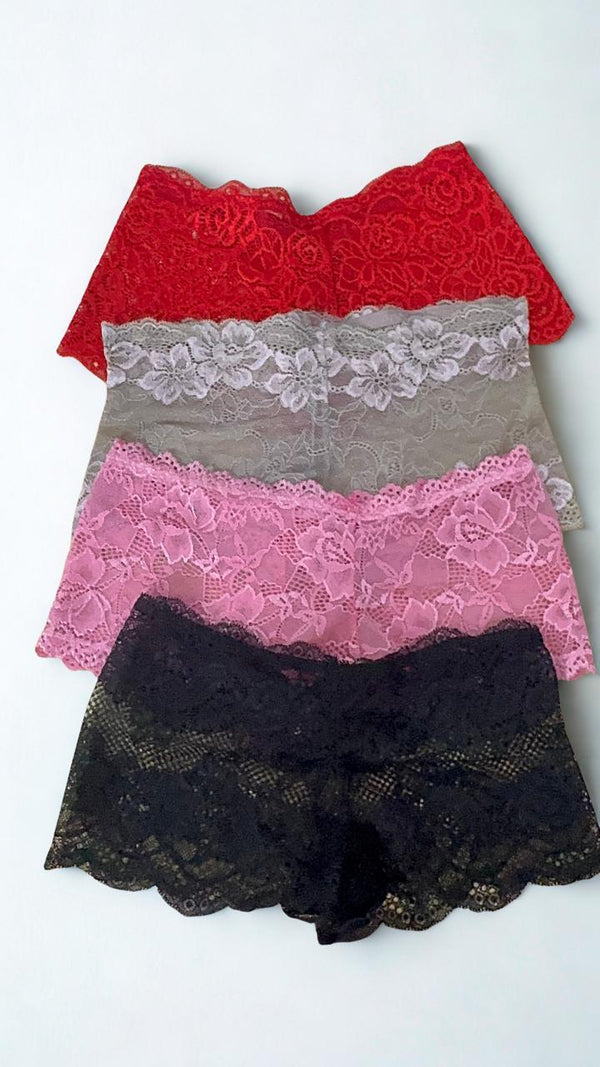 Pack of 2 Women's Lace Net Panties – Free Size | Soft Stretch Briefs | Best Fit Small & Medium | Random Colors