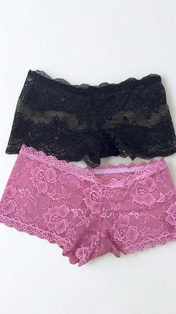 Pack of 2 Women's Lace Net Panties – Free Size | Soft Stretch Briefs | Best Fit Small & Medium | Random Colors
