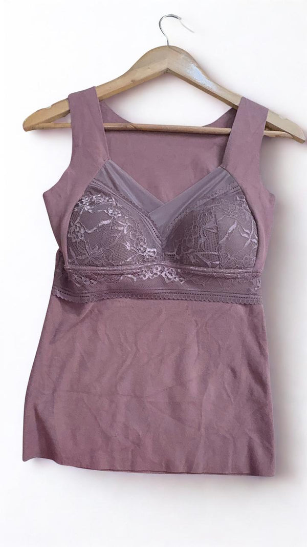 Silken Women's Stretch Jersey Camisole with Built-In Light Padded Bra | Free Size | Multi Colors
