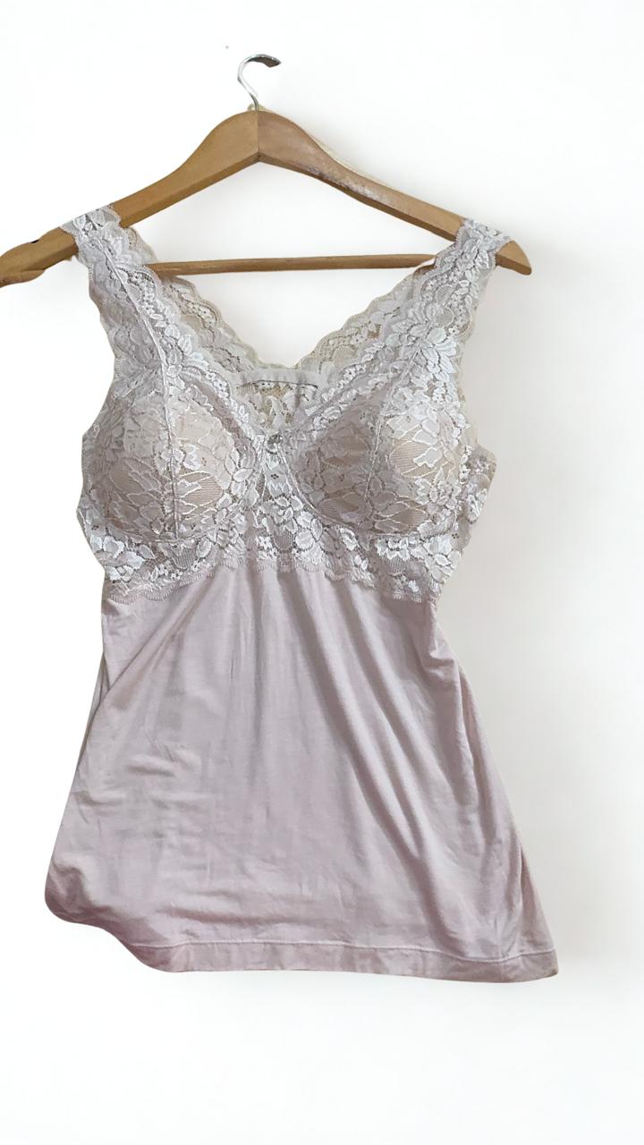 Lace Camisole Top – Soft Stretchy Fabric, Comfortable Nightwear for Women| Free Size|