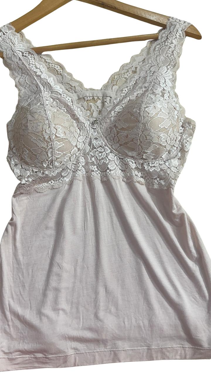 Lace Camisole Top – Soft Stretchy Fabric, Comfortable Nightwear for Women| Free Size|