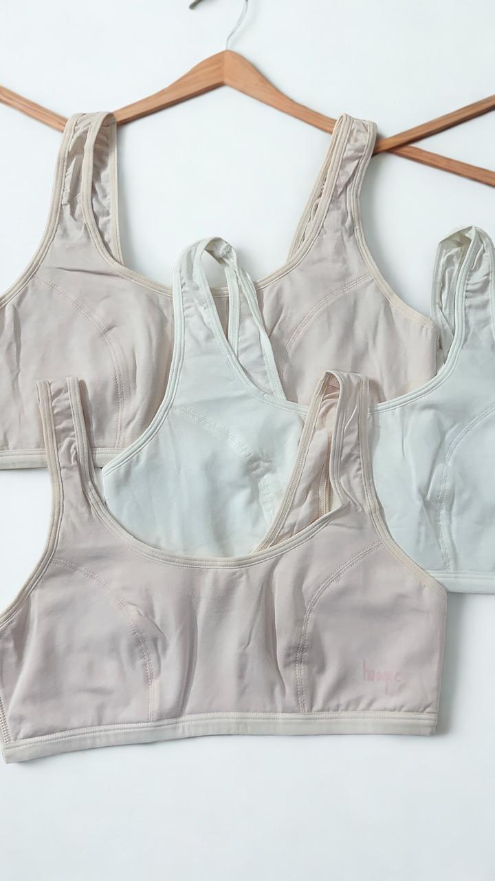 Pack of 2 Women’s Light Padded Wireless Bras – Comfortable Everyday Bra – S–L
