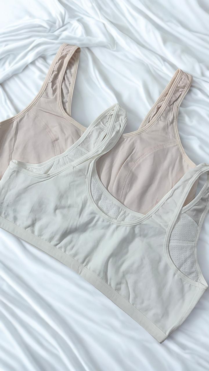 Pack of 2 Women’s Light Padded Wireless Bras – Comfortable Everyday Bra – S–L