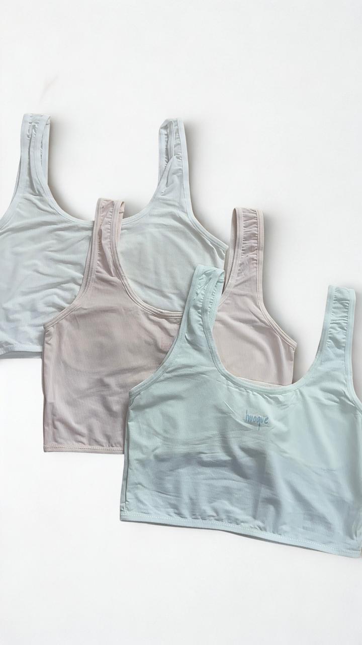 Pack of 3 Teen Girls Light Padded Training Bras – Soft Wireless Bra – S–L