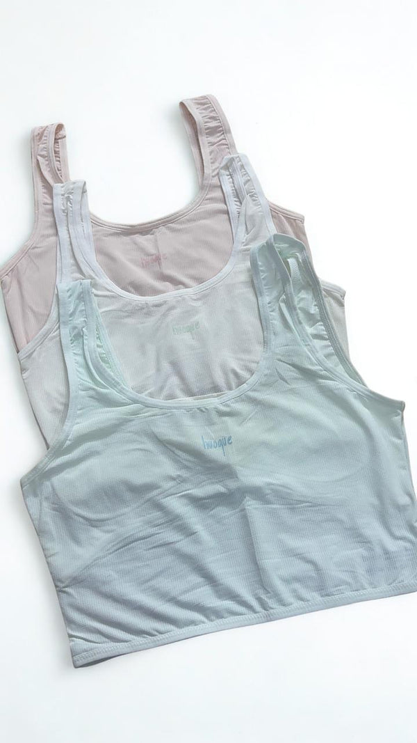 Pack of 2 Teen Girls Light Padded Training Bras – Wireless Beginner Bra – Sizes 30–34