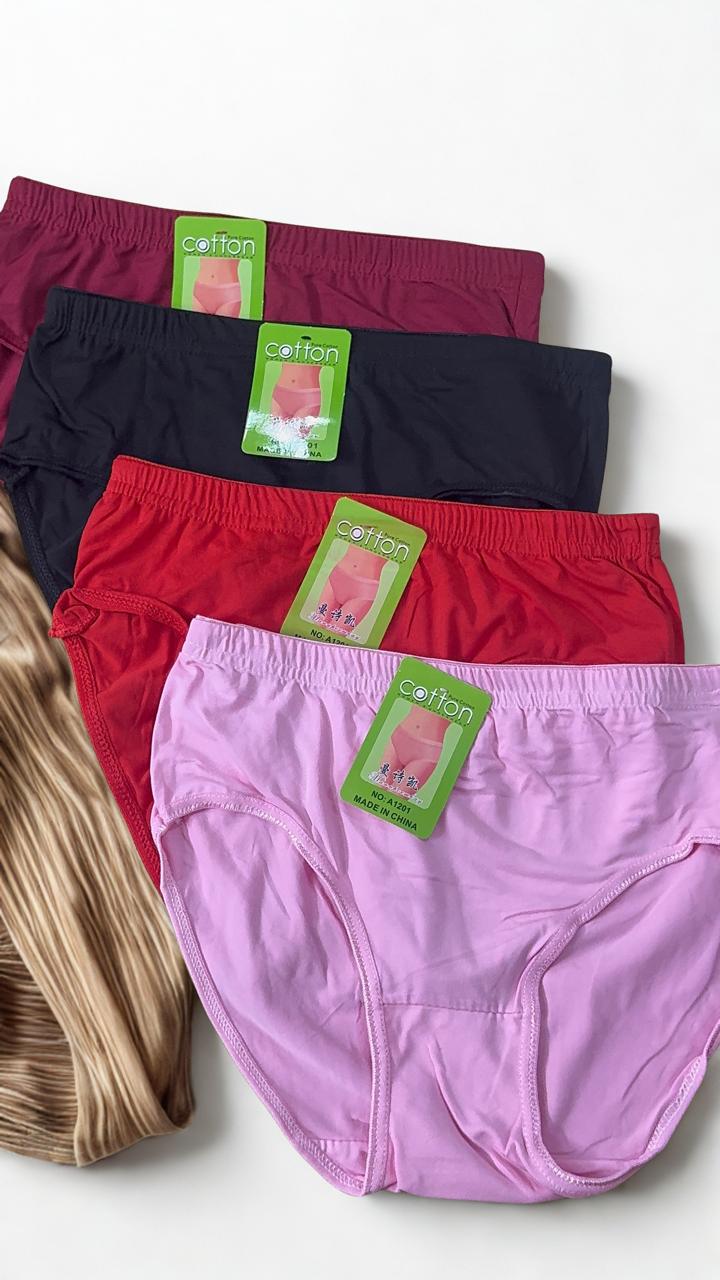 Silken Pack of 4 Women's  Brief Panties – Soft Stretch Everyday Underwear – Multi Color Bundle