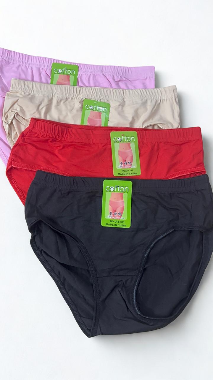 Silken Pack of 4 Women's  Brief Panties – Soft Stretch Everyday Underwear – Multi Color Bundle