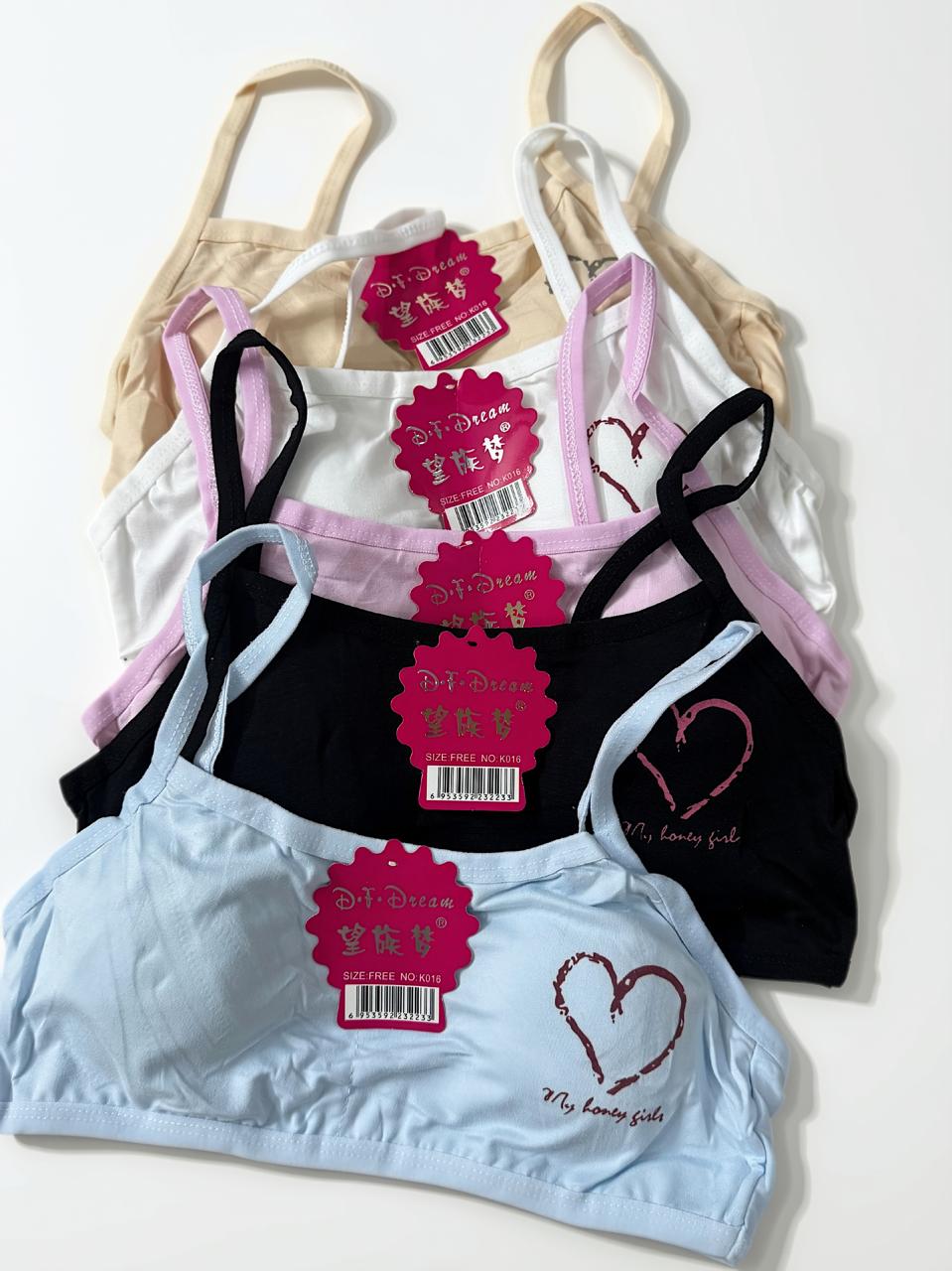 Teen Girls Soft Comfort Training Bras – Heart Print | Pack of 2 & 4 | Free Size 28–34