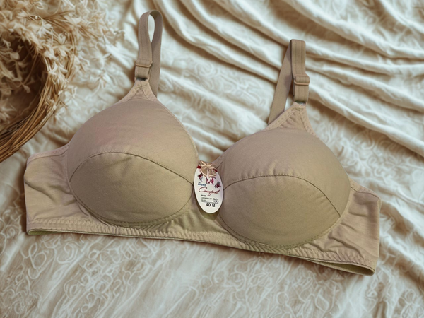 Light Padded Cotton Bra – Full Coverage & Adjustable | Everyday Comfort