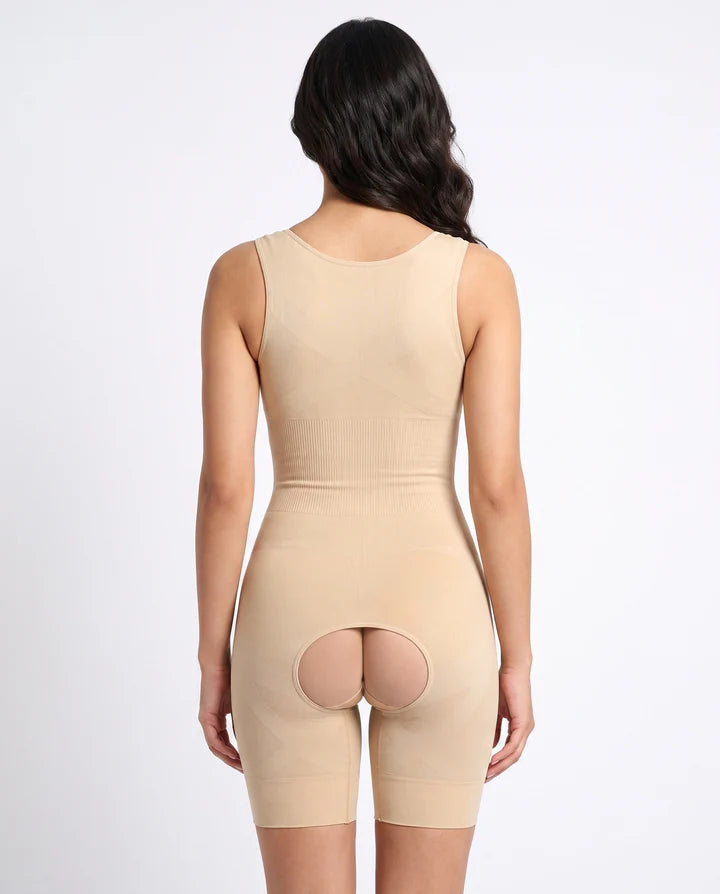 Silken Full Body Shaper for Women – Skin Color Full-Coverage Waist & Tummy Control Bodysuit