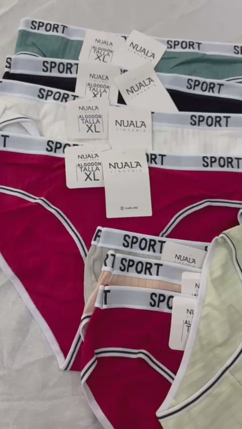 Pack of 2 Sport Style Cotton Panties – Random Colors | Sizes M, L & XL