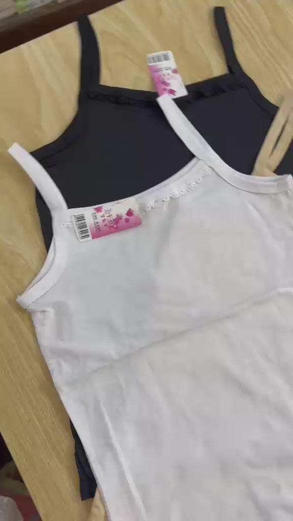 Pack of 3 Cotton Camisoles Soft Stretchable Women Innerwear Tank Tops S M L XL & XXL Pakistan