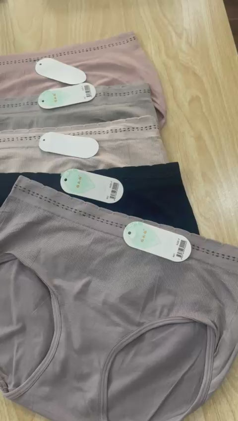 Pack of 2 Women’s Soft Ribbed Mid-Waist Panties | Random Colors | Free Size