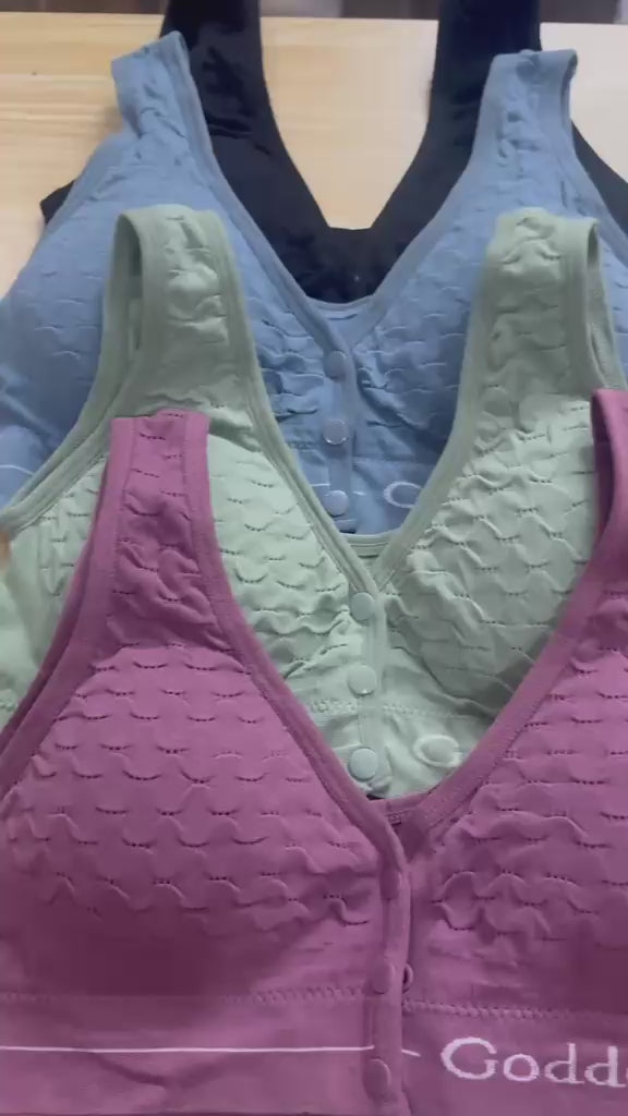 Front-Open Button Bra – Free Size Multi-Color Cotton Bra | Silken Intimate Fashion