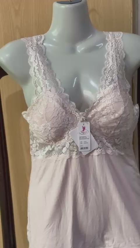 Elegant Lace Camisole Top – Soft Stretchy Fabric, Comfortable Nightwear for Women| Free Size|