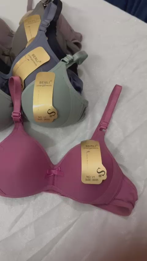 Plain Padded Bras – Cup A | Sizes 34 to 38 | Double Back Hooks