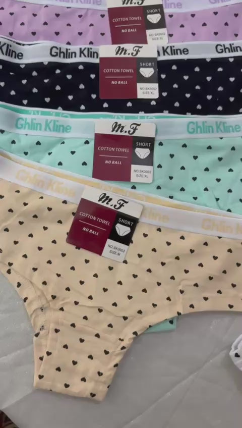 Pack of 2 Cotton Panties Heart print for Women – Random Colors | Medium, Large & XL Sizes