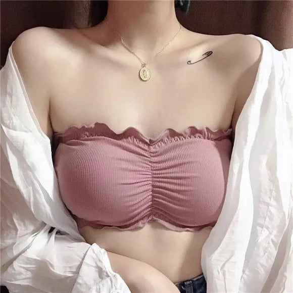 Silken Lace Tube Strapless Bra – Wireless, Comfortable & Stylish
